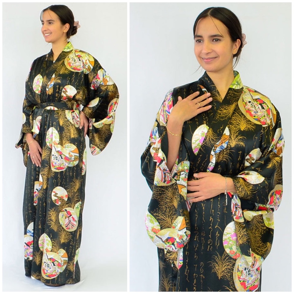 🎎 Kyoto Sen'i, The Tale of Genji Silk Kimono - Picture 3 of 16